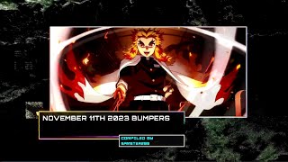 Toonami  November 11 2023 Bumpers [upl. by Aniahs]