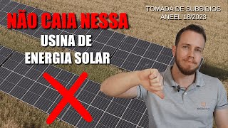 Usina de Energia Solar  NÃO CAIA NESSA [upl. by Ahsatsana]