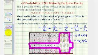 Ex Probability of Events that are NOT Mutually Exclusive Events [upl. by Lynnea622]