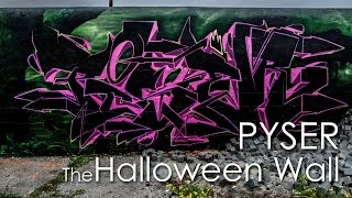 Halloween Graffiti Wall 2015  PYSER  Munich [upl. by Kilbride]