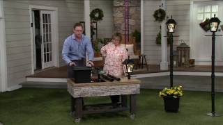 Gama Sonic 65 Solar Lamp Post with Planter amp EZ Anchor on QVC [upl. by Amla]