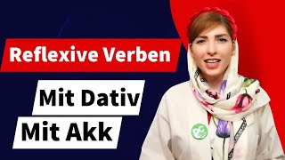 افعال انعکاسی در زبان آلمانیReflexive Verben mit Dativ und AkkusativDeutschB1 B2 [upl. by Jaymee]