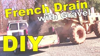 DIY FRENCH DRAIN with Gravel [upl. by Ettenrahc]