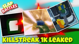 Killstreak 1000 KILLS PHASE LEAKED  Cube Of Life  CLONING GLOVE Slap Battles Roblox [upl. by Rehpinnej]