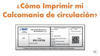 ¿Cómo imprimir mi Calcomanía de Circulación de mi Vehículo Imprimir mi Calcomanía de Circulación [upl. by Adhern963]