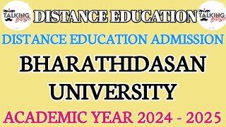 BHARATHIDASAN UNIVERSITY  DISTANCE EDUCATION  AY  2024  NOTIFICATION RELEASEDtalkingtamila [upl. by Emmer]