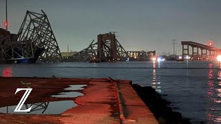 Brücke in Baltimore bricht nach Schiffskollision zusammen [upl. by Haggar554]