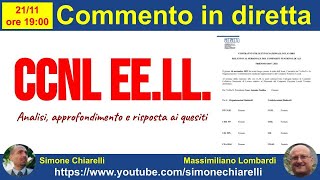 Il nuovo contratto collettivo nazionale EELL 2022  commento in diretta 21112022 [upl. by Beverly]