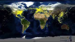 World Air Traffic 24 Hour Period [upl. by Raab]