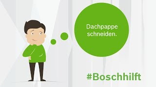 DIYTipp Dachpappe schneiden Tutorial Boschhilft [upl. by Marice478]