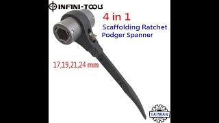 New innovation 4 in 1 Podger Ratchet Wrench Scaffolding Ratchet Podger Spanner 17211924 mm [upl. by Salakcin665]