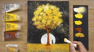 Black Canvas  Aluminum Painting Technique  How to paint acrylics [upl. by Aesoh]