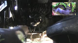 john deere 2305 transmission oil and filter change take 17 [upl. by Tacye]