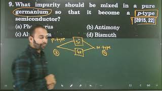 Q9 Semiconductor Electronics  What impurity should be mixed in a pure germanium so that it become [upl. by Delahk746]