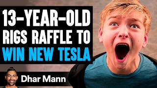 14YearOld RIGS RAFFLE TO WIN New TESLA What Happens Next Is Shocking  Dhar Mann Studios [upl. by Siravart982]