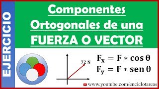 COMPONENTES OCTOGONALES DE UNA FUERZA O VECTOR [upl. by Navinod]