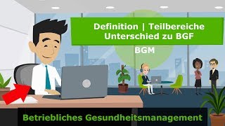 Betriebliches Gesundheitsmanagement BGM  Basic Infos Unterschied zu BGF und Teilbereiche [upl. by Annoled]