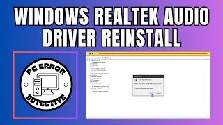 How to Reinstall Realtek Audio Driver in Windows 10 [upl. by Jacinto]