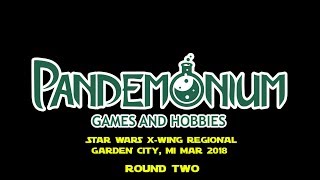 Star Wars XWing Garden City MI Regionals RD 2  DengarAsajj vs FennThweekScout [upl. by Eanod274]