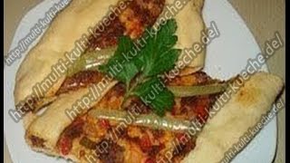 Rezept Pide  Türkisch kochen [upl. by Amaso61]