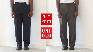 Uniqlo Wide Leg Trousers  Mens vs Womens [upl. by Lilahk]