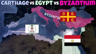 CARTHAGE VS EGYPT VS BYZANTIUM  Hoi4 Timelapse [upl. by Riess]