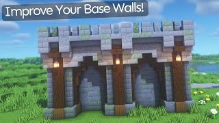 Improve Your Base With These 3 Simple Wall Designs for Survival Minecraft [upl. by Steffane14]