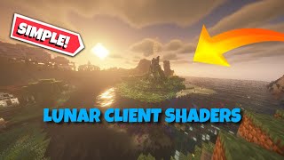 How to get SHADERS on LUNAR CLIENT  SUPER SIMPLE [upl. by Sumer]