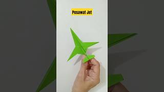 Membuat origami pesawat jet Jet fighter Paper jet plane diy jetfighter jetplanes paperplane [upl. by Zales]