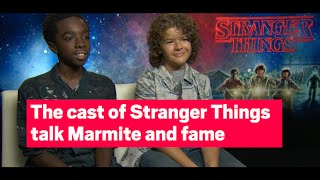 The cast of Stranger Things talk Marmite and fame  Metrocouk [upl. by Daberath]