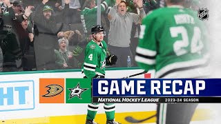 Ducks  Stars 125  NHL Highlights 2024 [upl. by Ymaral810]