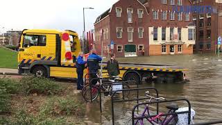 Kades onder water door hoge waterstand  Vlaardingen [upl. by Leicam]