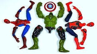 Assemble Avengers Toys Red Spiderman vs Hulk Smash  Superhero Avengers Action Figueres [upl. by Vevay]