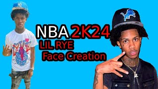 BEST DRIPPY FACE CREATION LIL RYE FACE CREATION NBA 2K24 [upl. by Minta]