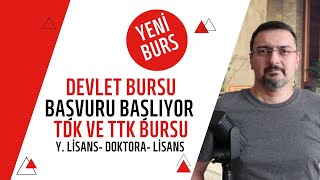 YENİ DEVLET BURSU BAŞVURUSU BAŞLIYOR TDK VE TTK BURS BAŞVURUSU [upl. by Nereids]