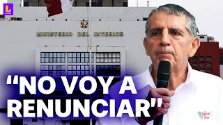 Ministro del Interior Víctor Torres responde a críticas quotRenunciar sería acto de cobardíaquot [upl. by Fechter]