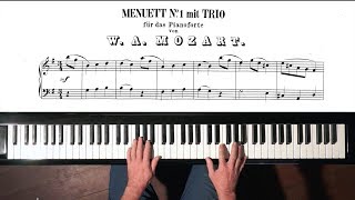 Mozart Menuet No1 K1 TAKE 1 1st Composition 5 YEARS OLD [upl. by Revorg]