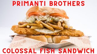 Primanti Brothers Colossal Fish Sandwich Review Shorts  The Biggest Sandwich Ever [upl. by Ahsaya388]