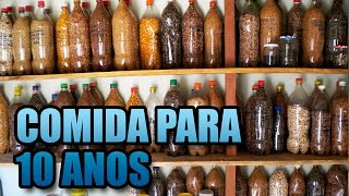 Como armazenar alimentos em garrafas PET Farinhas açucar e grãos  Food Storage [upl. by Heisser763]