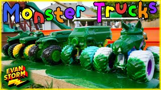 SUPER Monster Truck Toys COMPILATION 3  Obstacle Course Racing amp DIY Arena Freestyle Challenge [upl. by Liddle]