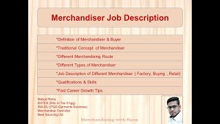 Merchandiser Job Description  Merchandising activities  Merchandiser role amp Job Responsibility [upl. by Tlevesor]