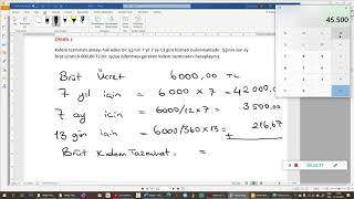 Kıdem Tazminatı hesaplama [upl. by Arri]