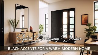 Stylish Entryway Designs – Black Accents for a Warm Modern Home [upl. by Zara]