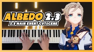 원신 알베도 23 이벤트 컷신 피아노 연주  Albedo Event Cutscene Piano play  アルベド イベントカットシーン ピアノ演奏  Genshin 原神 OST [upl. by Esikram]