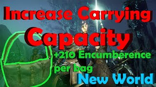 New World  Increasing Carrying Capacity Guide  Bag Space  2021 [upl. by Nirra913]