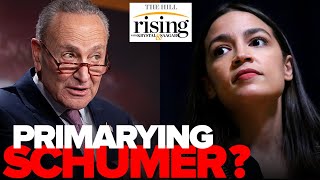 Panel AOC DOES NOT Rule Out Primary For Chuck Schumer [upl. by Oidacra840]