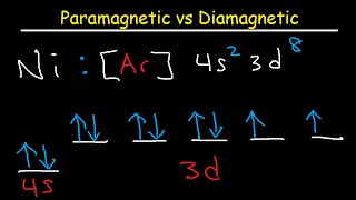 Paramagnetic vs Diamagnetic  Paired vs Unpaired Electrons  Electron Configuration [upl. by Thornie]