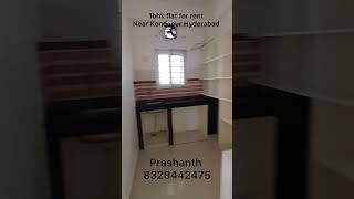 1bhk furnished flat for rent kondapur Hyderabad realestate kondahomes home rent [upl. by Purvis459]