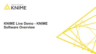 KNIME Live Demo  KNIME Software Overview [upl. by Garland]