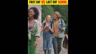 First Day Vs Last Day of School  School Farewell Day  shorts factside [upl. by Amada]